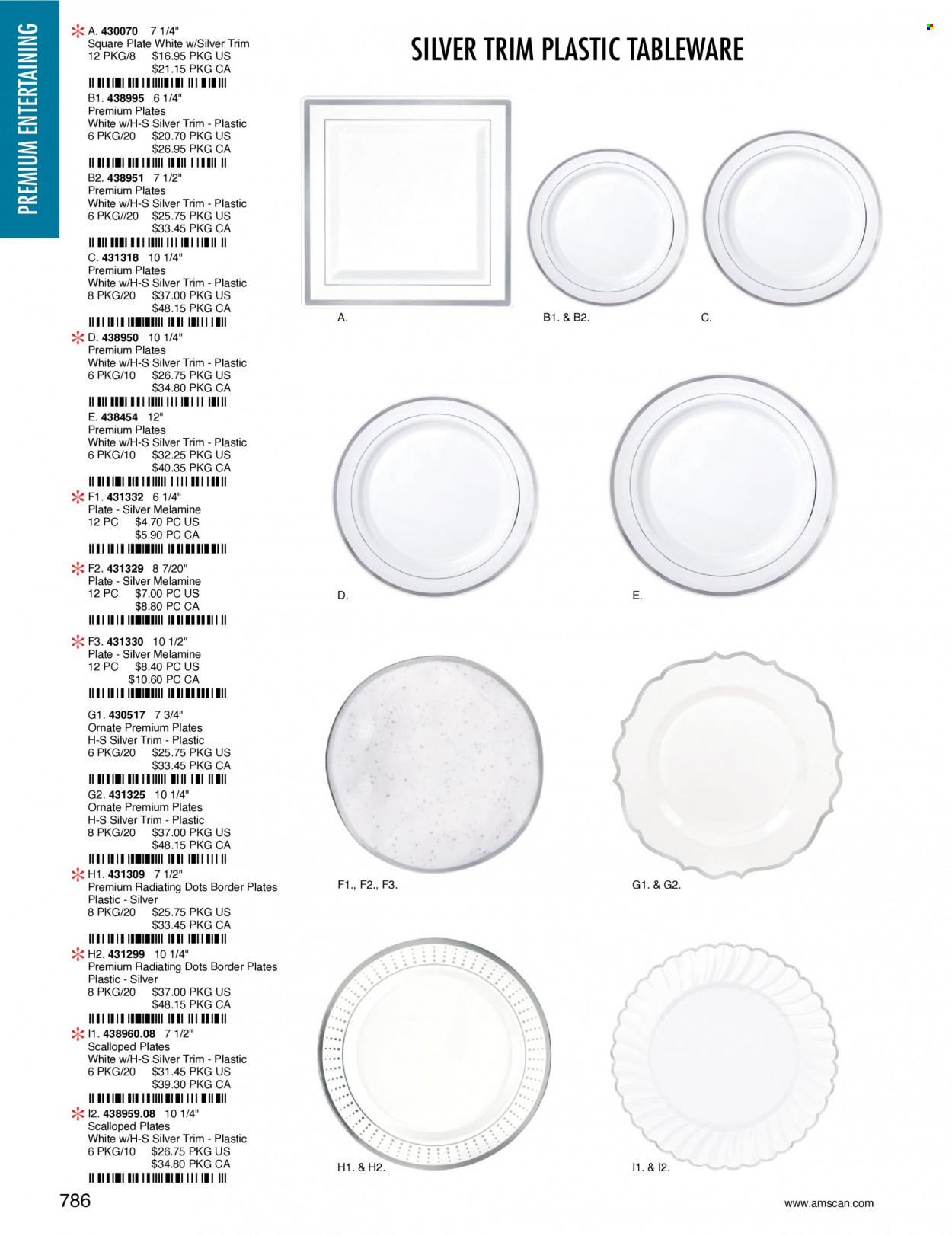 thumbnail - Amscan Flyer - Sales products - tableware, plate. Page 789.