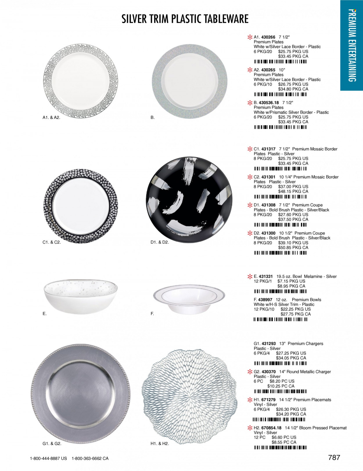 thumbnail - Amscan Flyer - Sales products - tableware, plate, bowl, placemat. Page 790.