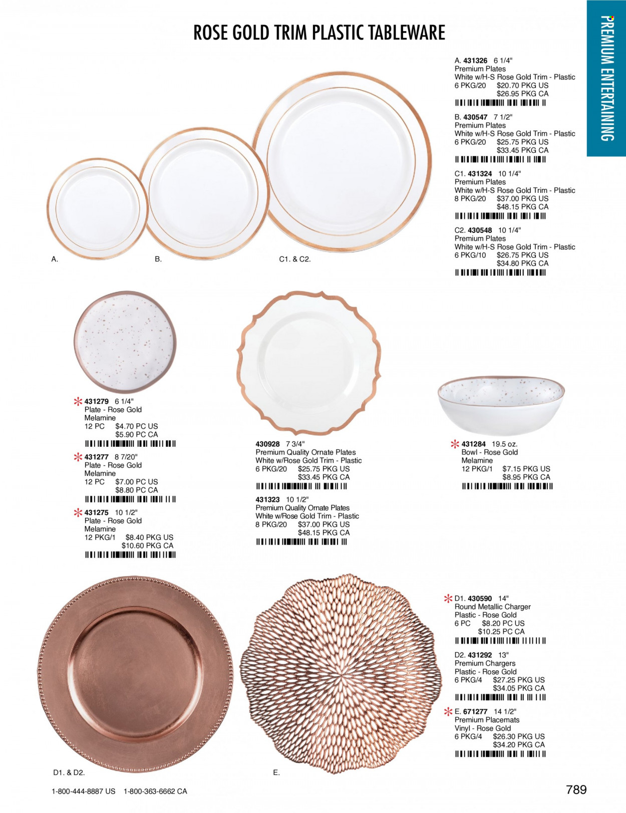 thumbnail - Amscan Flyer - Sales products - tableware, plate, bowl, placemat. Page 792.