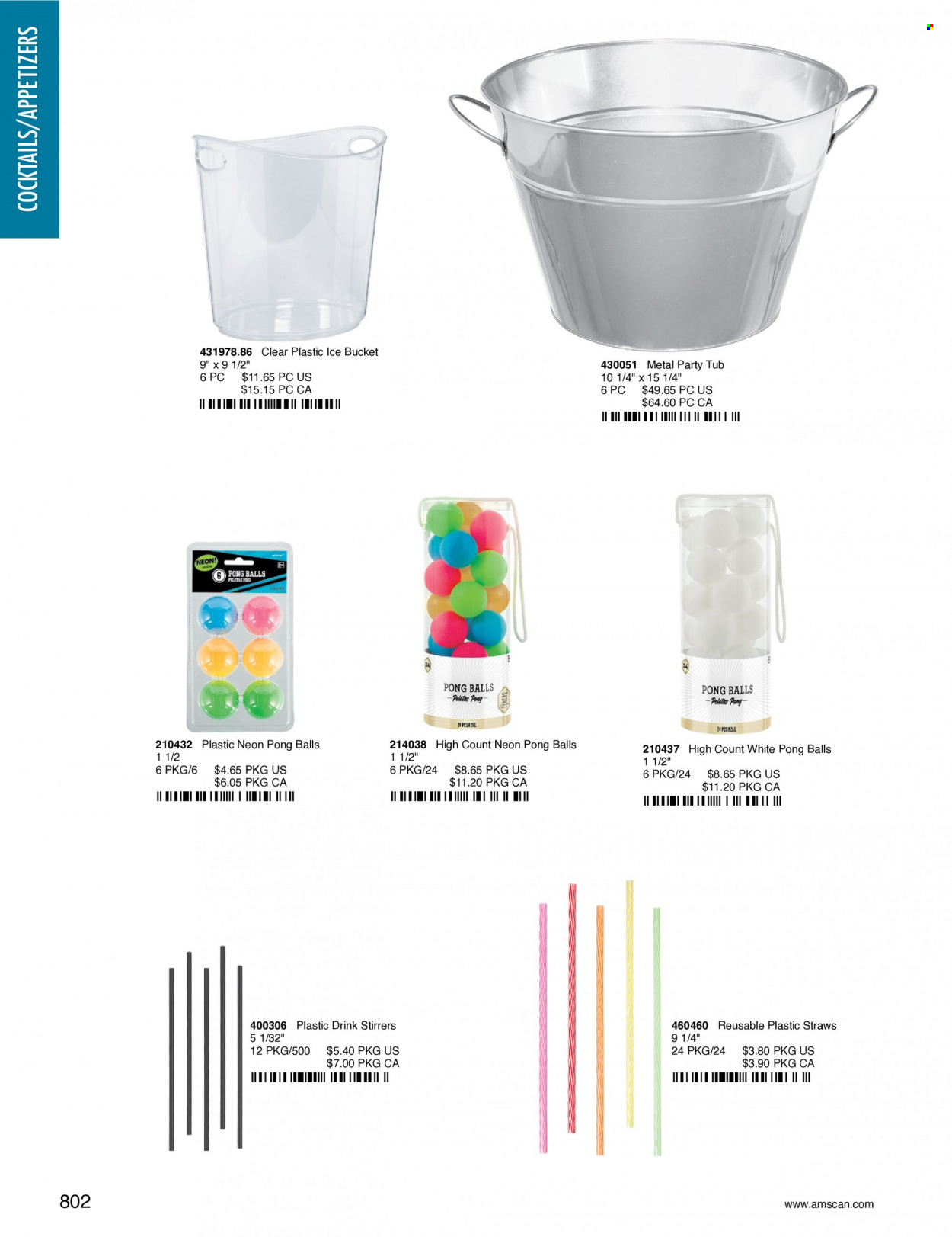 thumbnail - Amscan Flyer - Sales products - straw. Page 805.