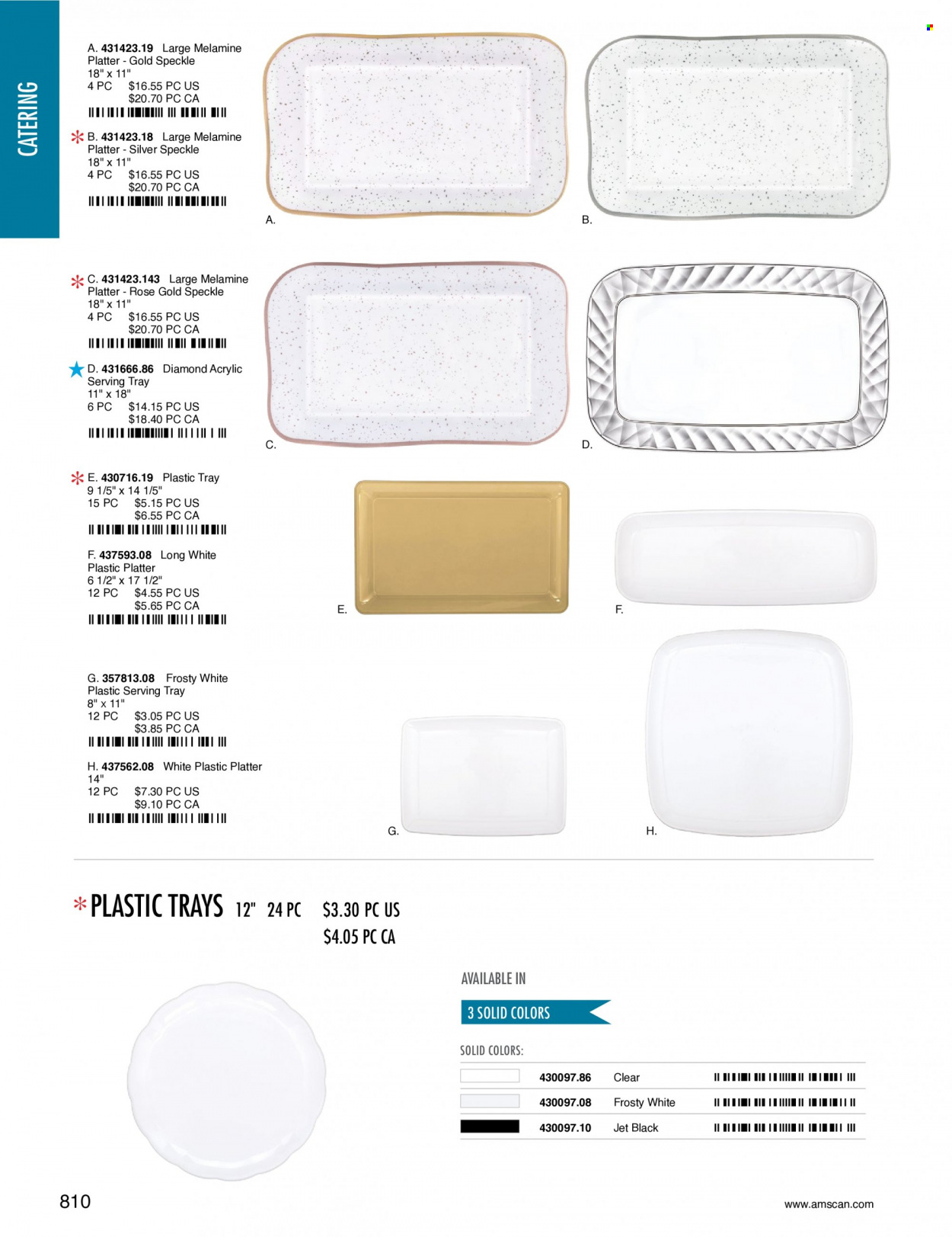 thumbnail - Amscan Flyer - Sales products - tray, platters, serving tray. Page 813.