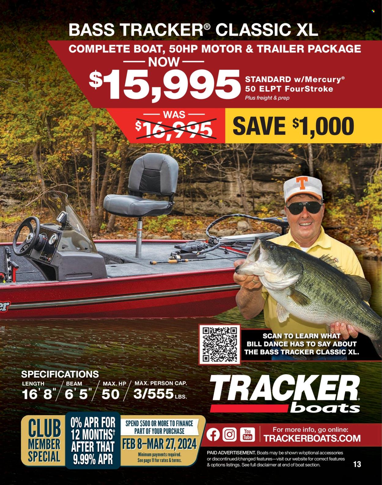 thumbnail - Cabela's Flyer - Sales products - boat, trailer. Page 13.