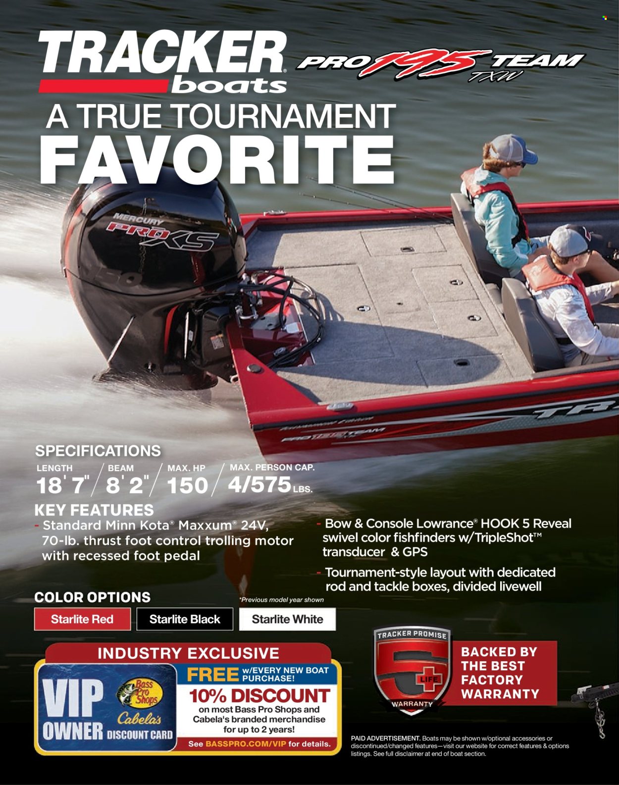 thumbnail - Cabela's Flyer - Sales products - Bass Pro, Lowrance, boat. Page 16.