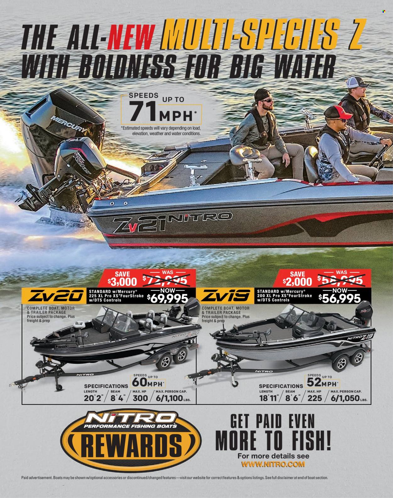 thumbnail - Cabela's Flyer - Sales products - fish, boat. Page 28.