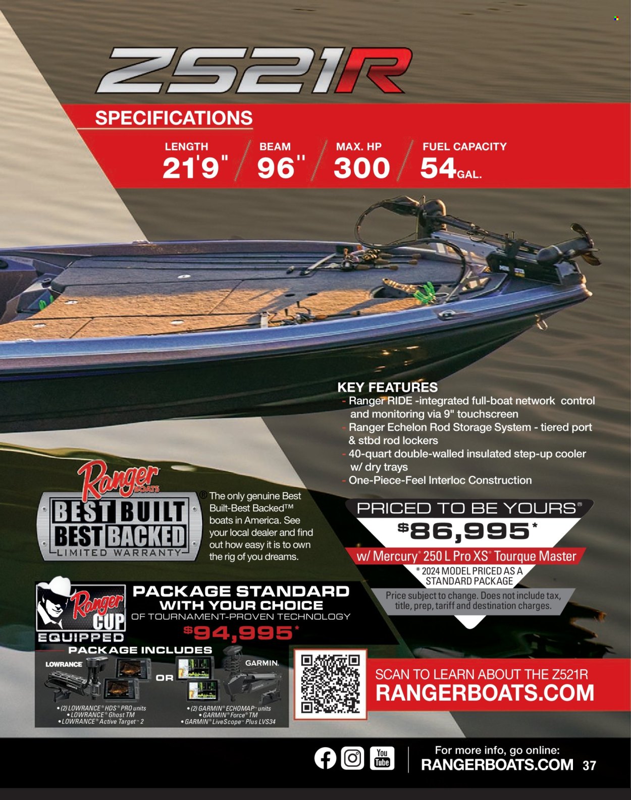 thumbnail - Cabela's Flyer - Sales products - Garmin, Lowrance, boat. Page 37.