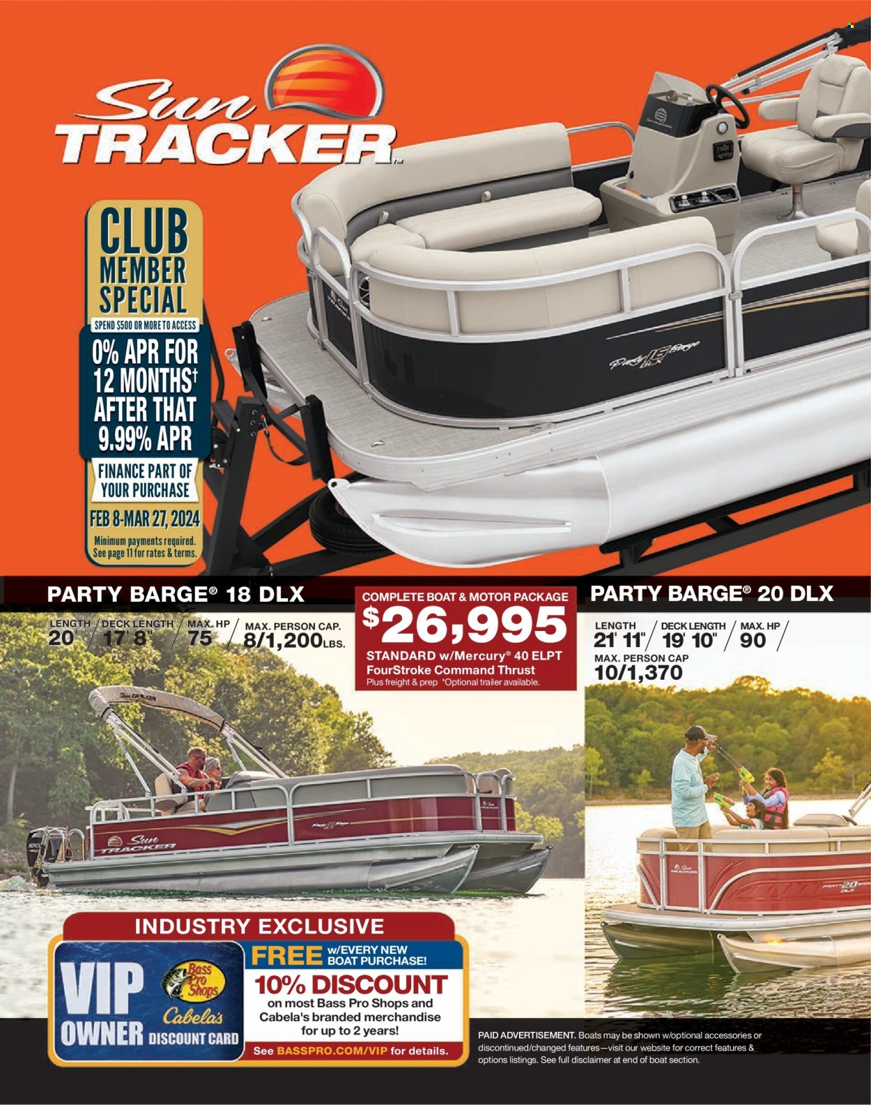 thumbnail - Cabela's Flyer - Sales products - Bass Pro, boat, trailer. Page 42.
