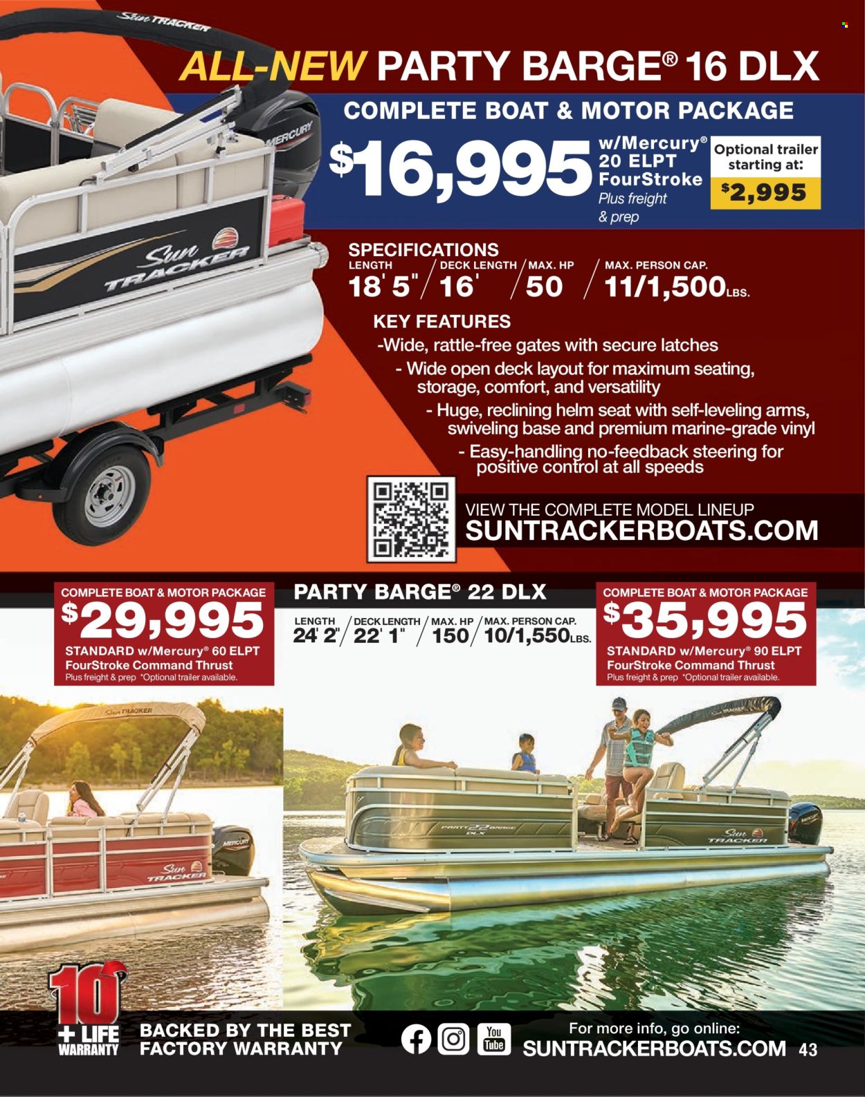 thumbnail - Cabela's Flyer - Sales products - boat, rattle, trailer. Page 43.