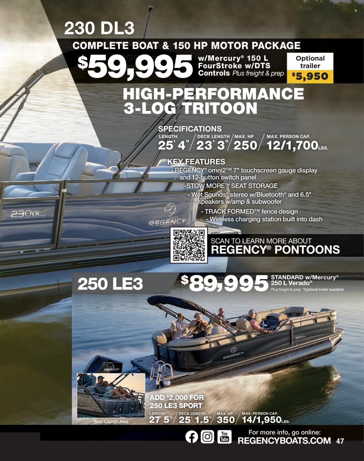 thumbnail - Cabela's Flyer - Sales products - lounge, boat, trailer, gauge. Page 47.