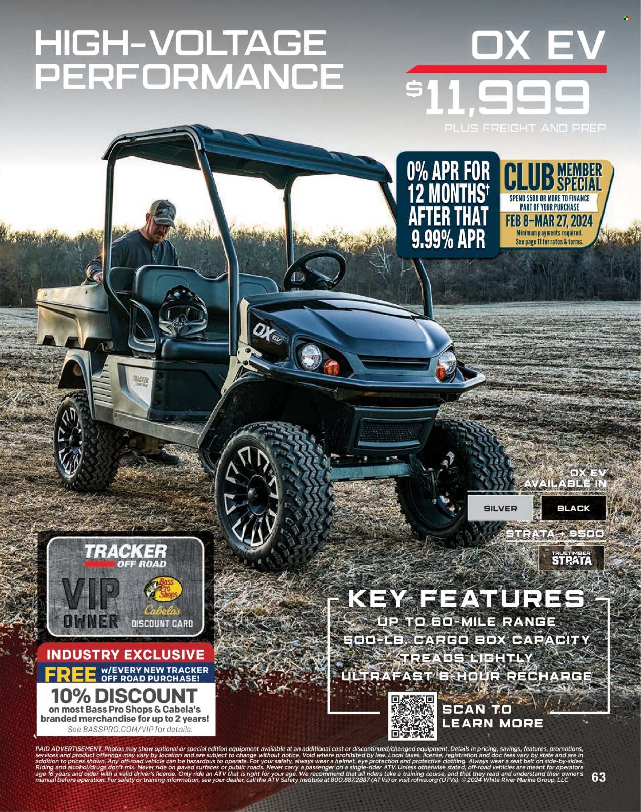 thumbnail - Cabela's Flyer - Sales products - Bass Pro, vehicle. Page 63.
