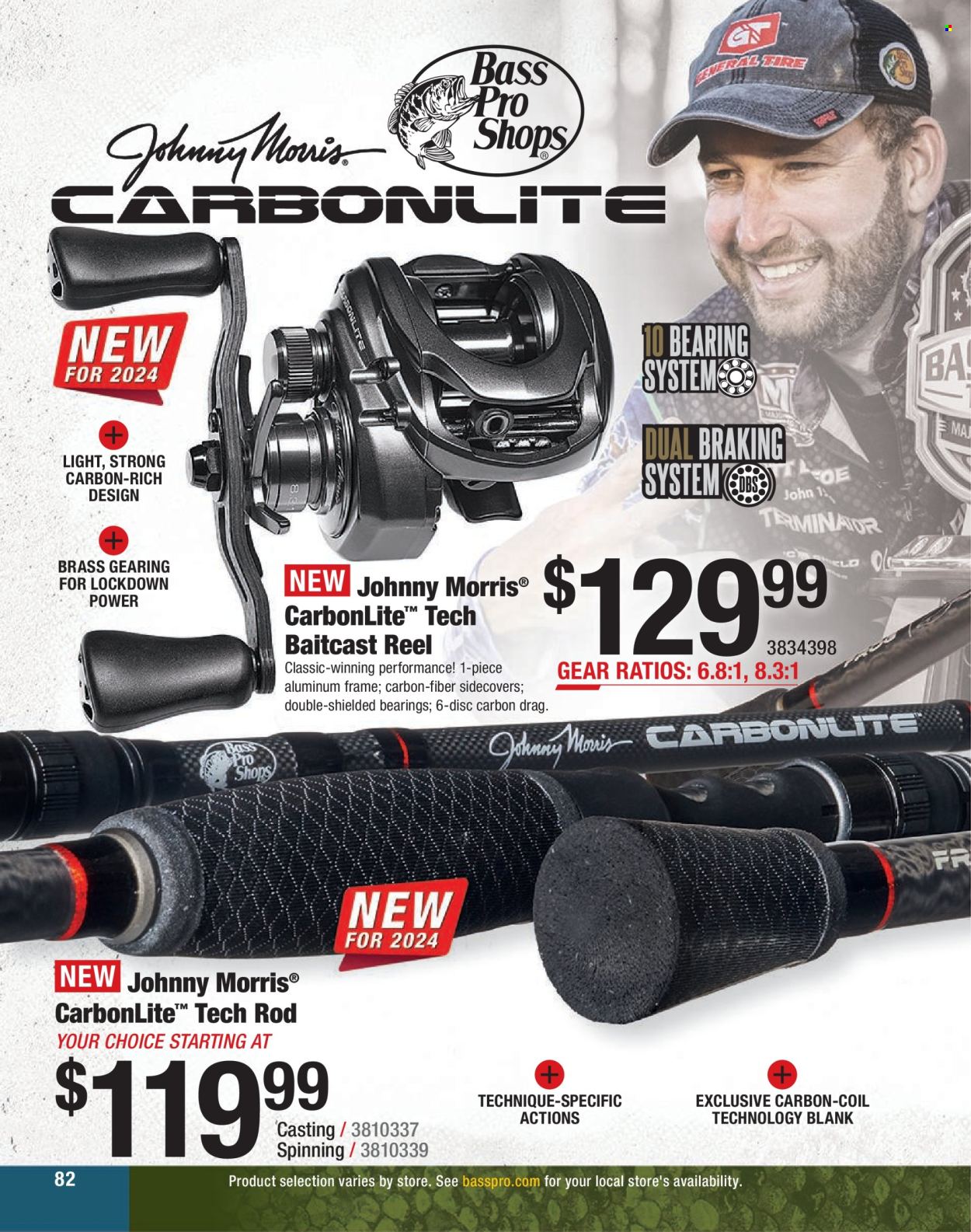 thumbnail - Cabela's Flyer - Sales products - baitcast reel, Bass Pro, reel. Page 82.