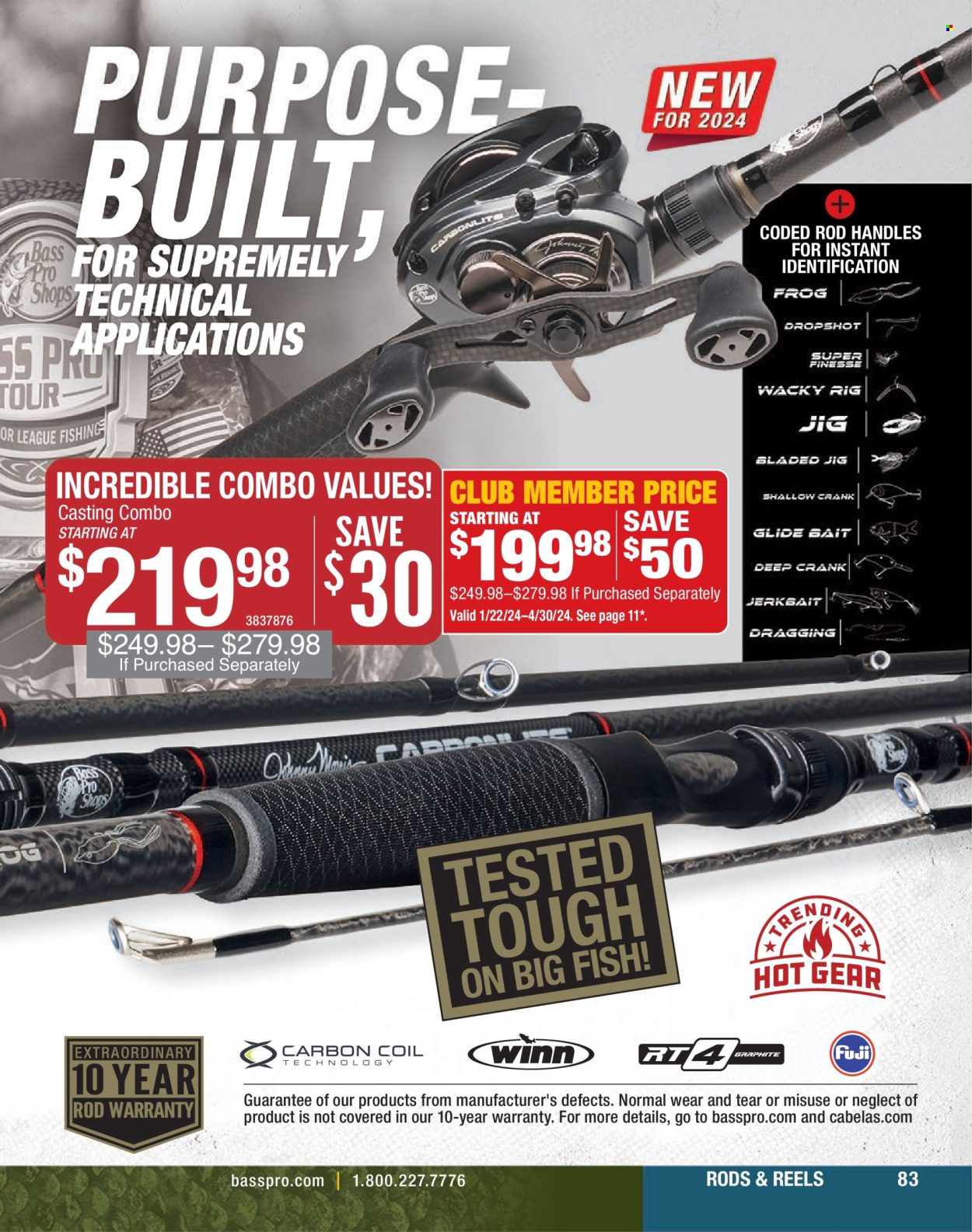 thumbnail - Cabela's Flyer - Sales products - fish, jig. Page 83.