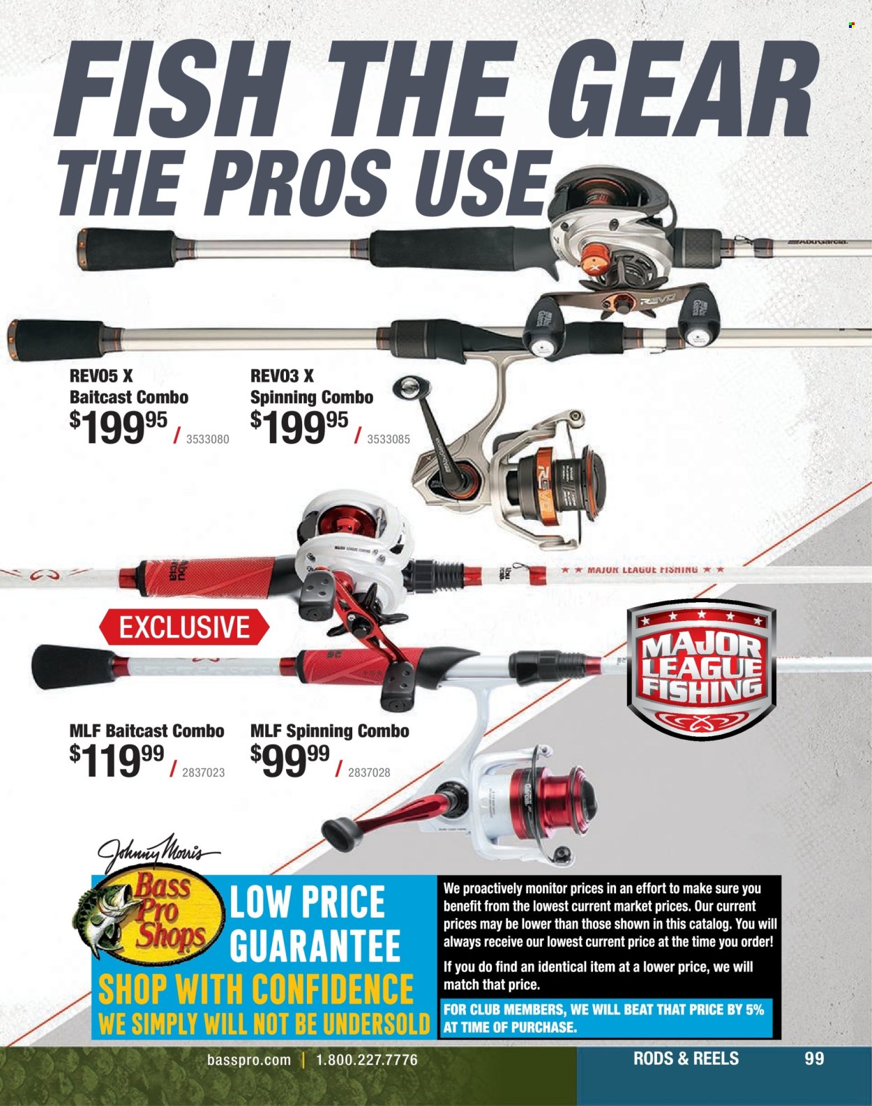 thumbnail - Cabela's Flyer - Sales products - fish, baitcast combo, Bass Pro. Page 99.