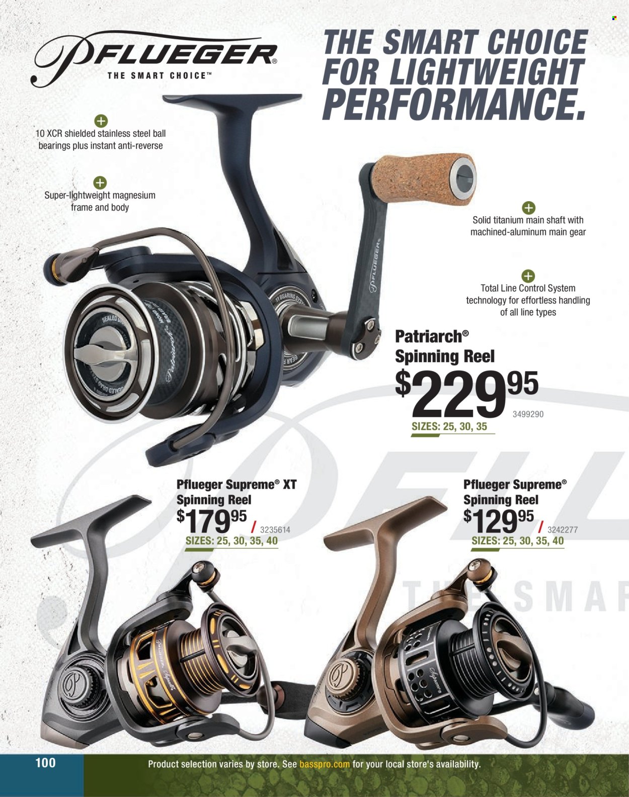 thumbnail - Cabela's Flyer - Sales products - reel, spinning reel. Page 100.