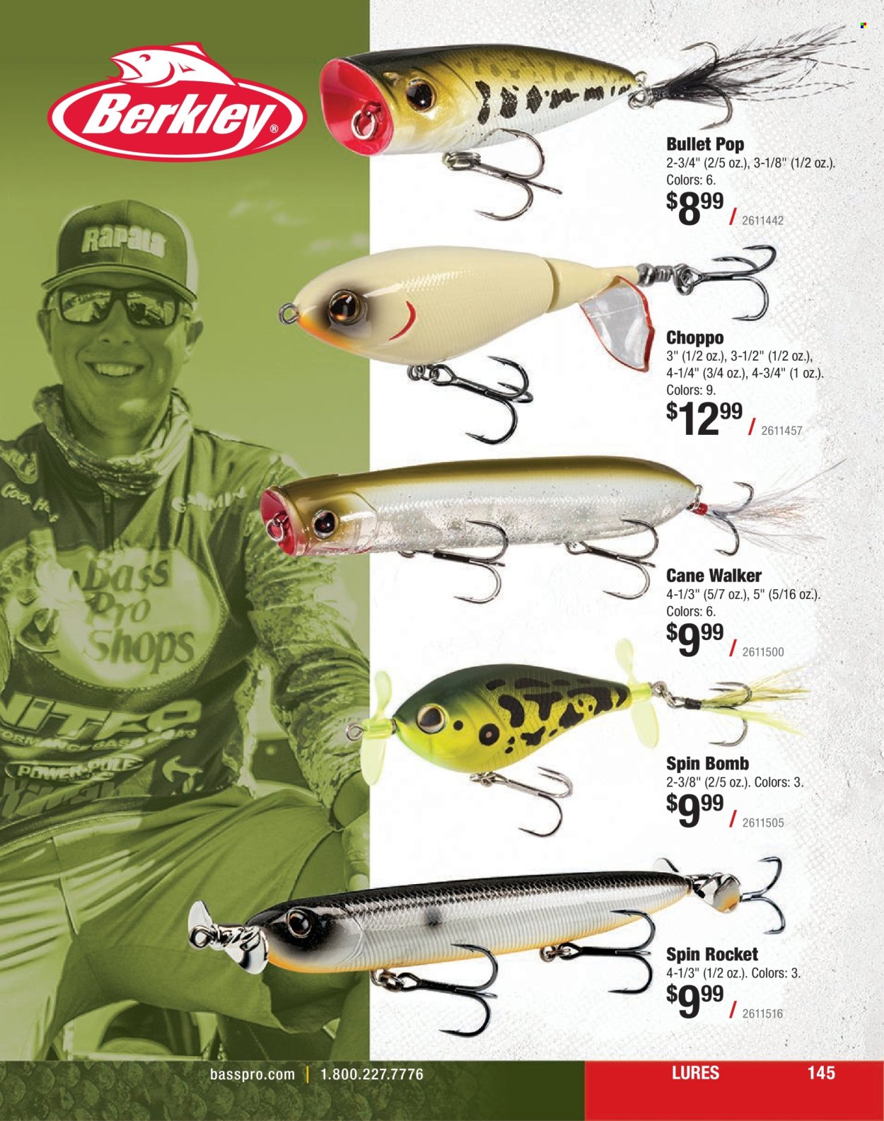 thumbnail - Cabela's Flyer - Sales products - Bass Pro, rocket. Page 145.