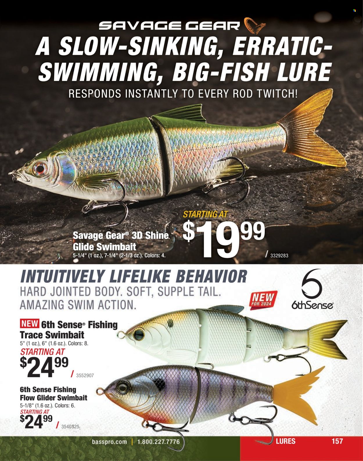 thumbnail - Cabela's Flyer - Sales products - Savage Gear, fish, savage, fishing rod. Page 157.