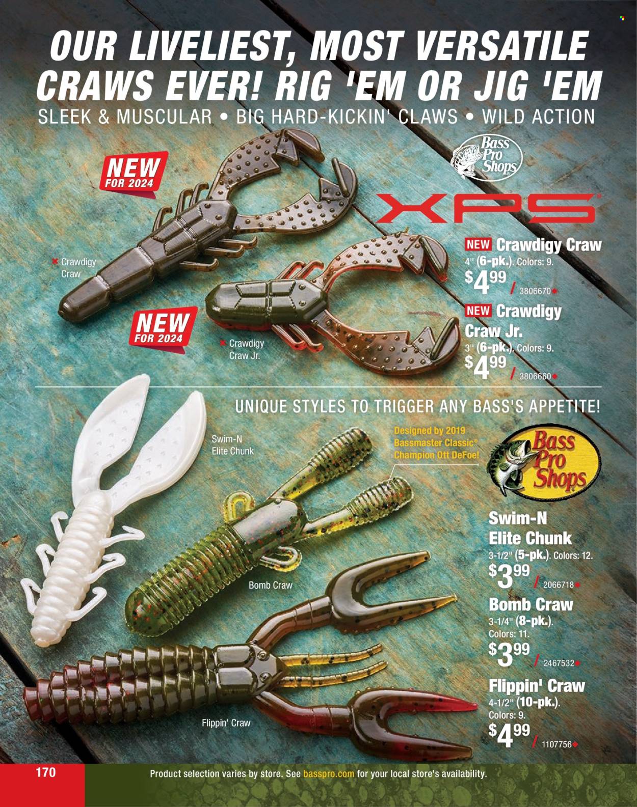 thumbnail - Cabela's Flyer - Sales products - Bass Pro, jig. Page 170.
