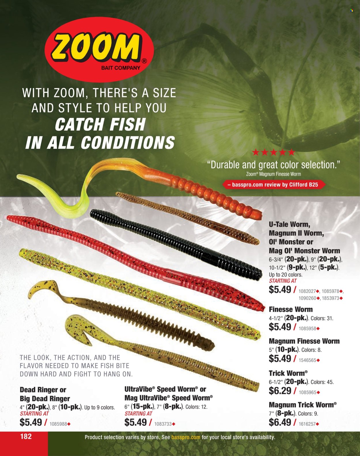 thumbnail - Cabela's Flyer - Sales products - fish, Monster. Page 182.