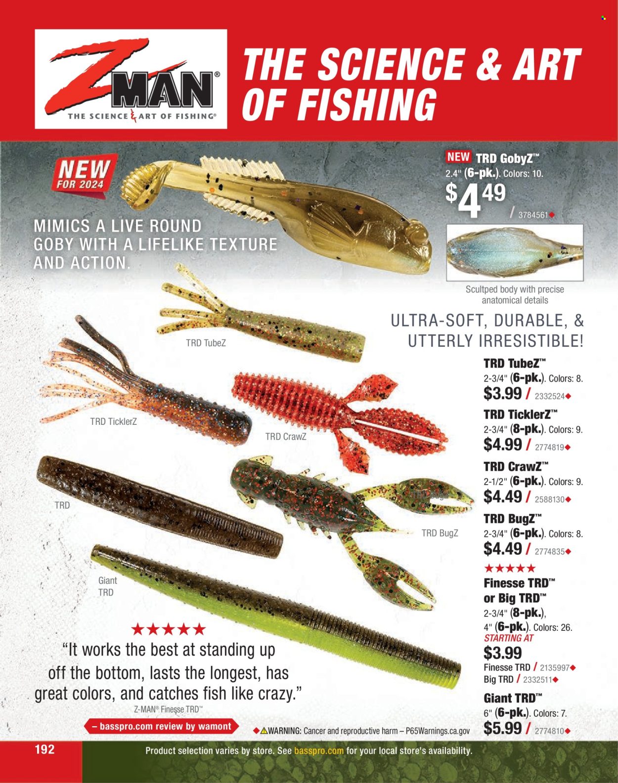thumbnail - Cabela's Flyer - Sales products - fish. Page 192.