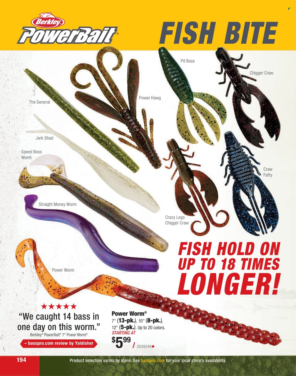 thumbnail - Cabela's Flyer - Sales products - fish. Page 194.