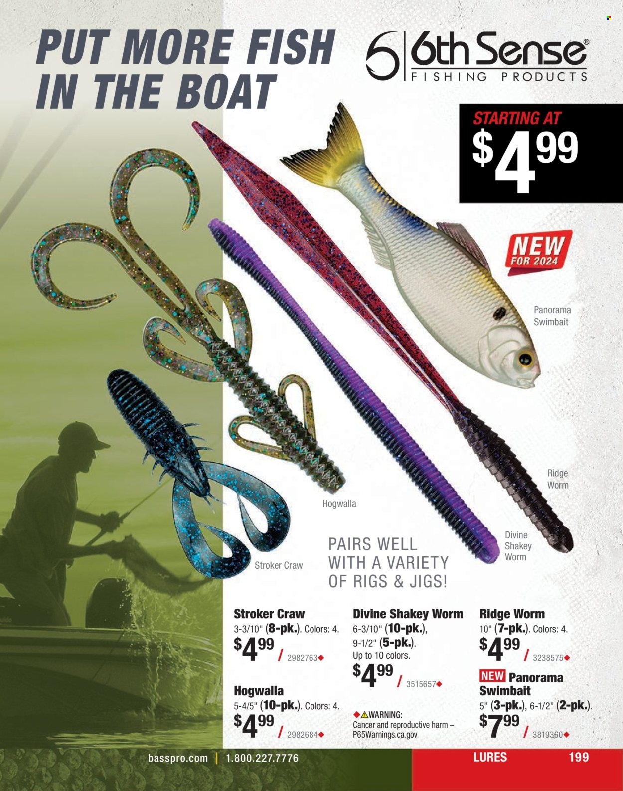thumbnail - Cabela's Flyer - Sales products - fish. Page 199.