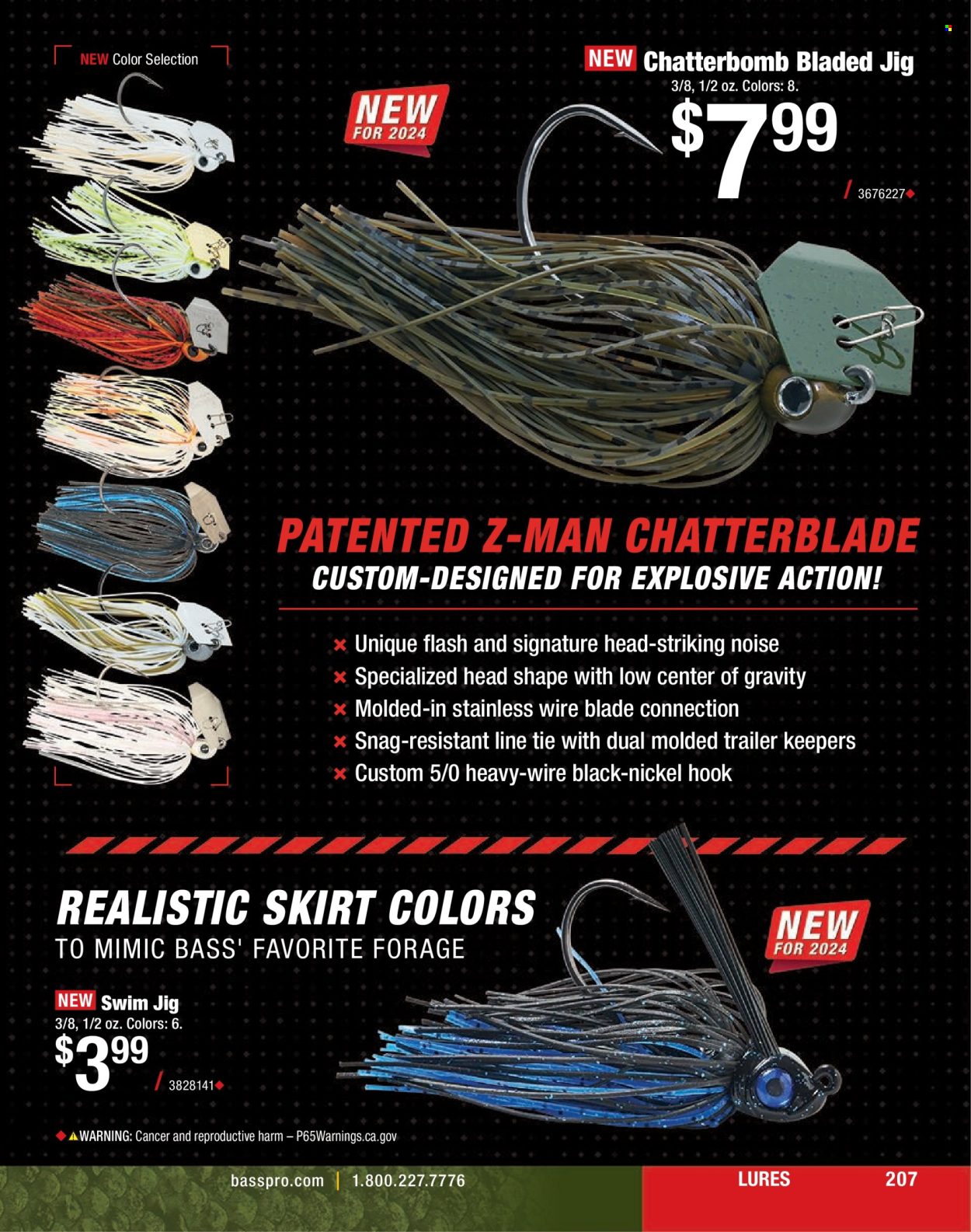 thumbnail - Cabela's Flyer - Sales products - skirt, jig, trailer. Page 207.