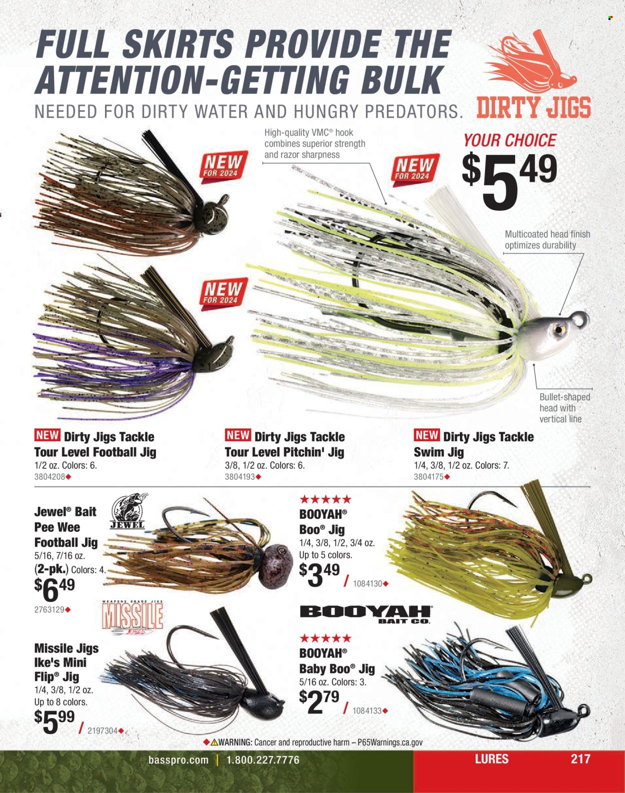 thumbnail - Cabela's Flyer - Sales products - razor, jig. Page 217.