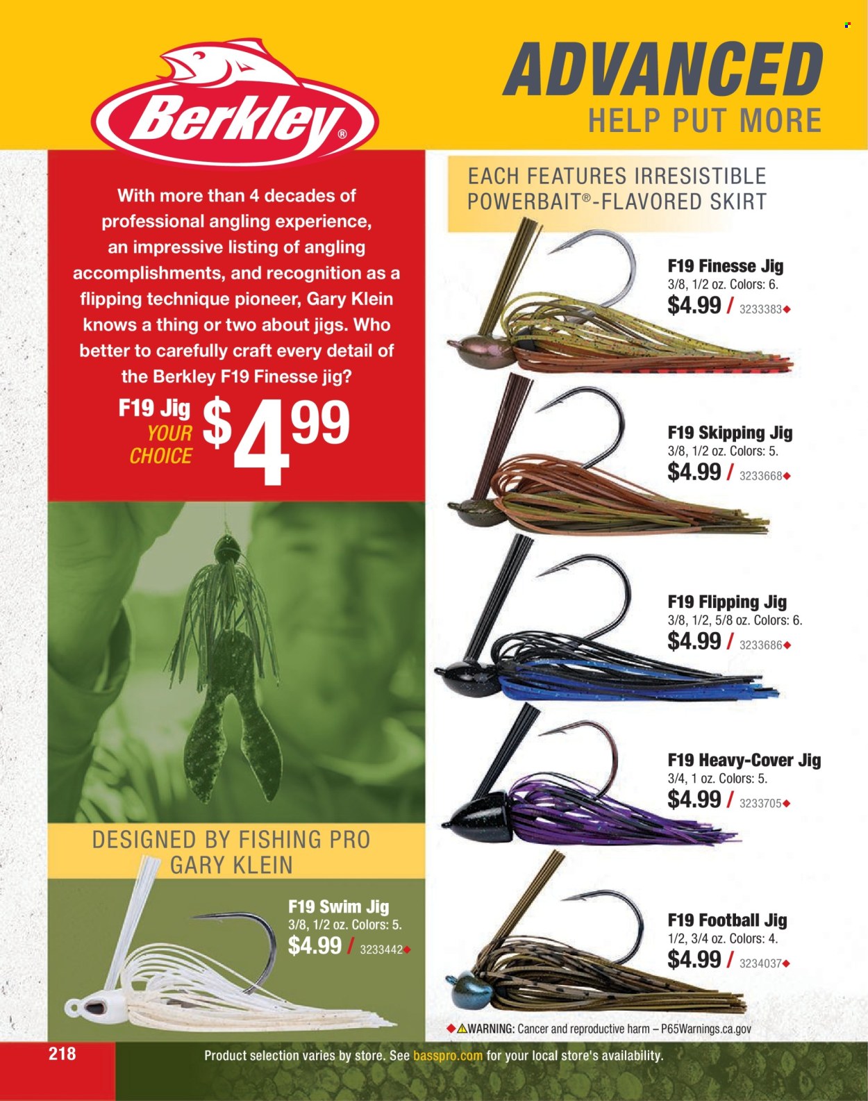 thumbnail - Cabela's Flyer - Sales products - skirt, jig. Page 218.