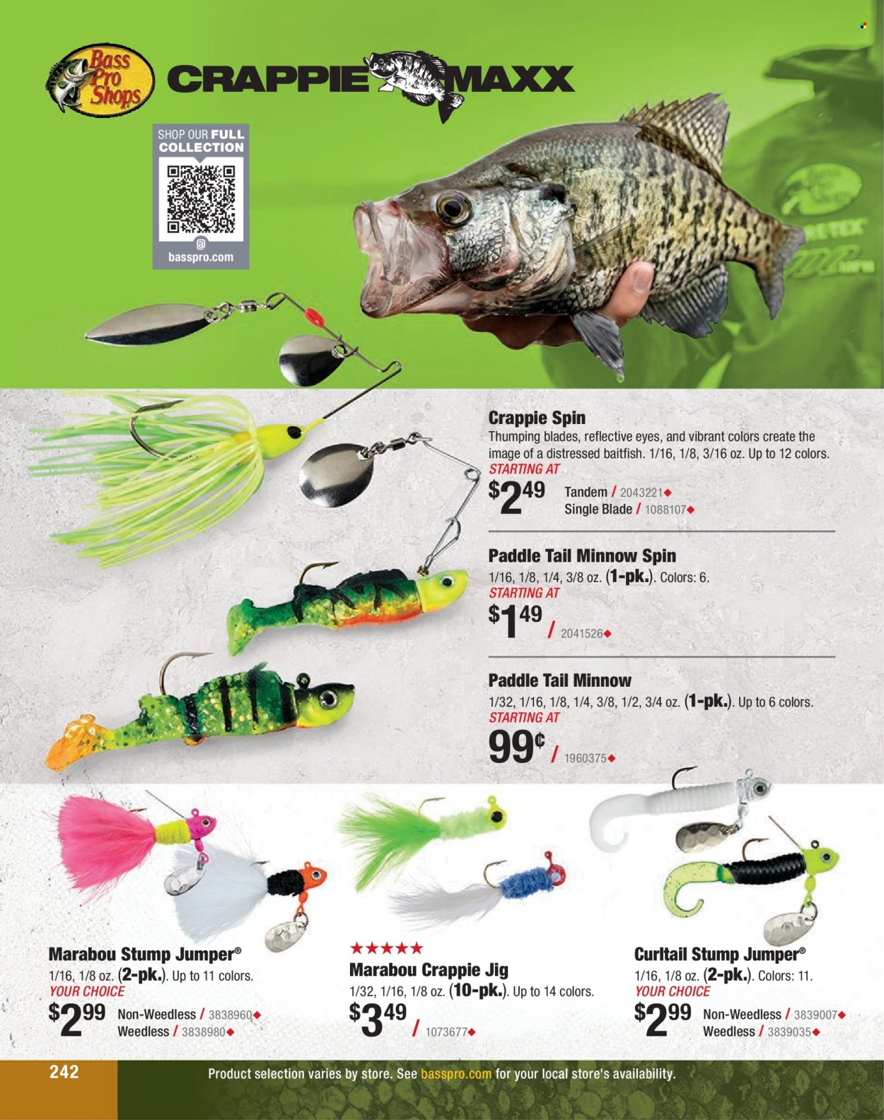 thumbnail - Cabela's Flyer - Sales products - sweater, Bass Pro, jig. Page 242.