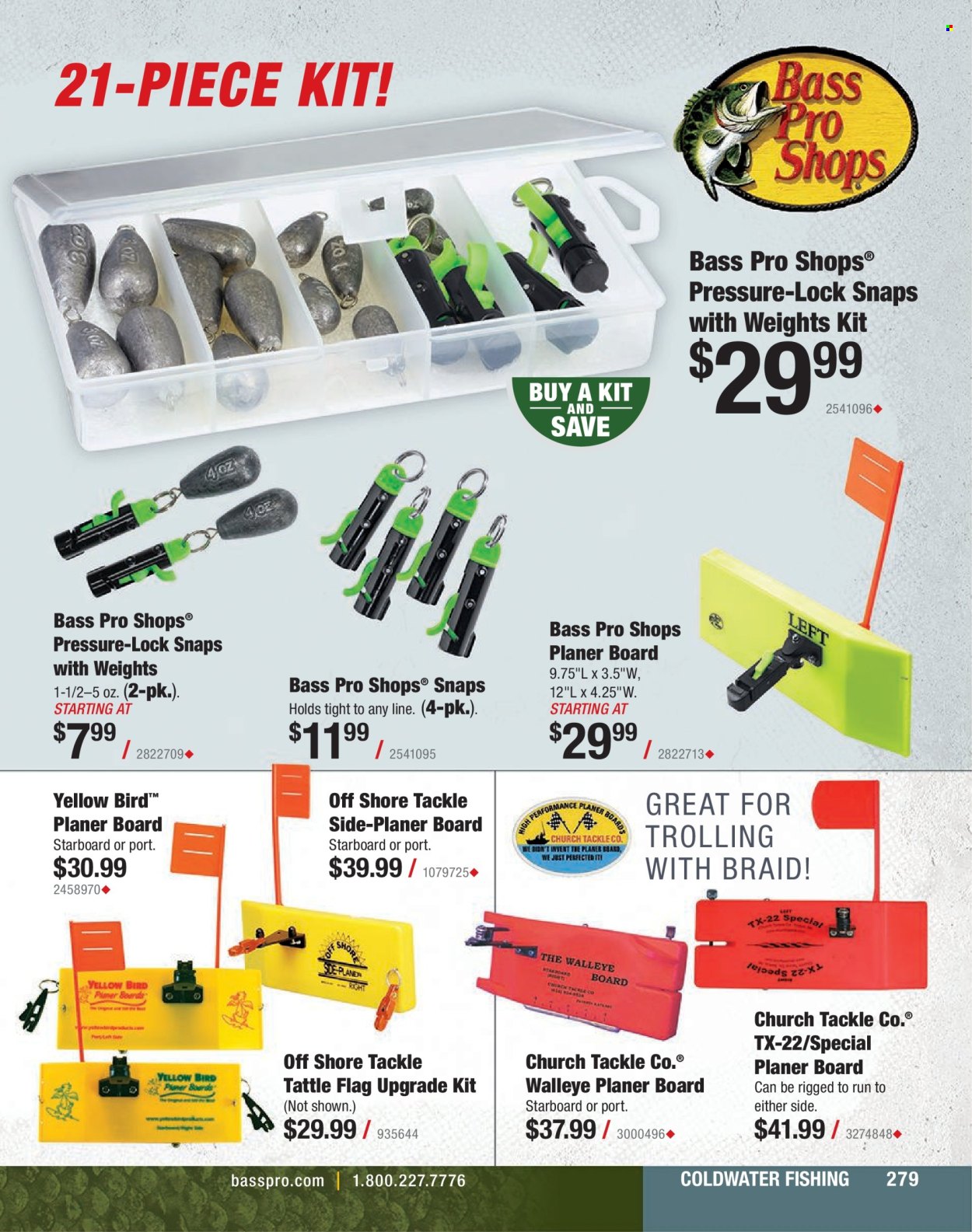 thumbnail - Cabela's Flyer - Sales products - aa batteries, Bass Pro. Page 279.
