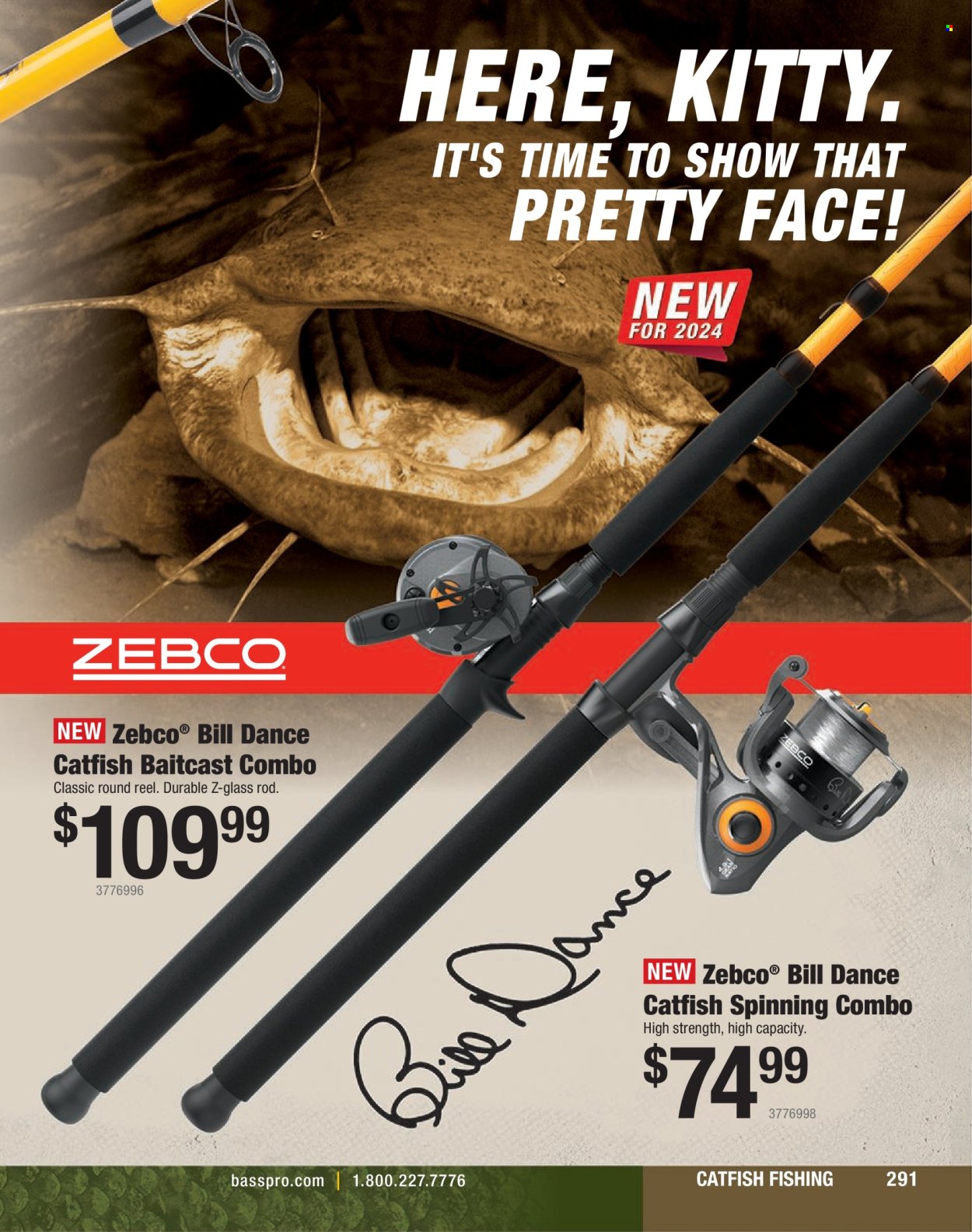 thumbnail - Cabela's Flyer - Sales products - baitcast combo, reel. Page 291.