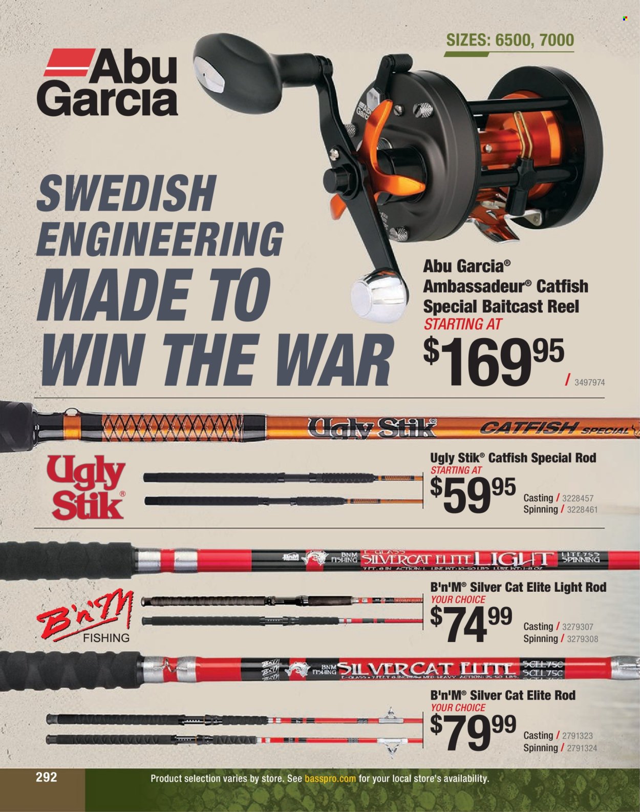thumbnail - Cabela's Flyer - Sales products - baitcast reel, reel. Page 292.