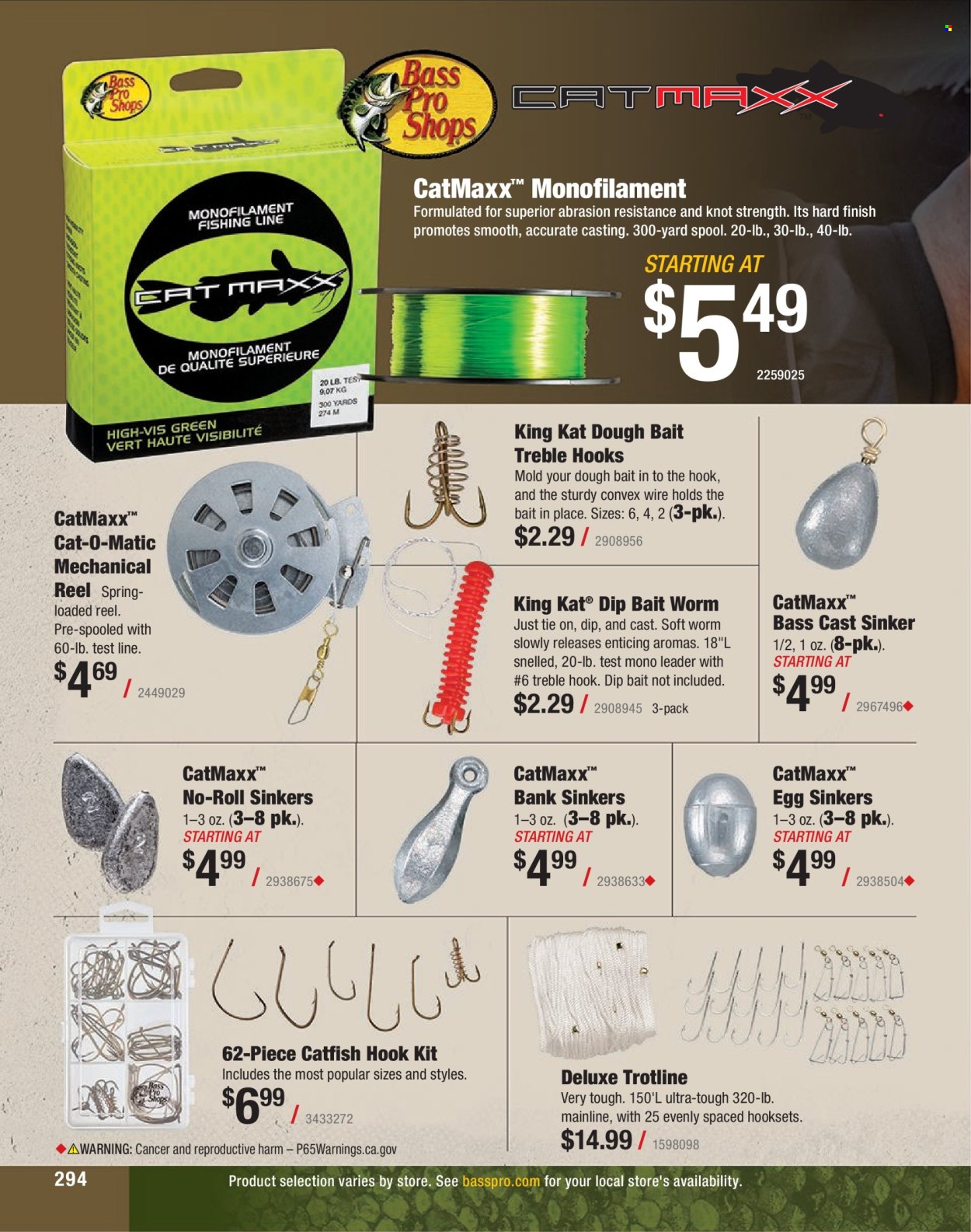thumbnail - Cabela's Flyer - Sales products - reel. Page 294.
