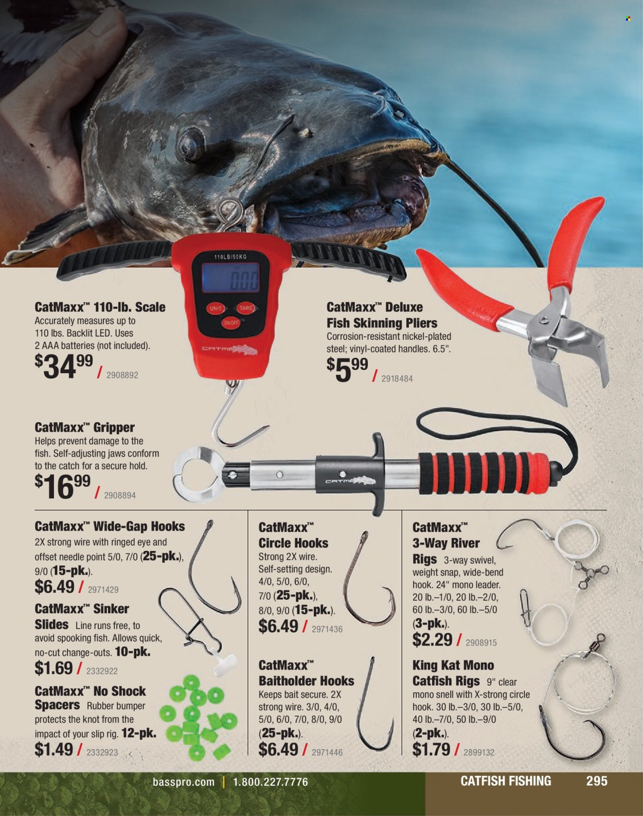 thumbnail - Cabela's Flyer - Sales products - fish, scale, pliers. Page 295.