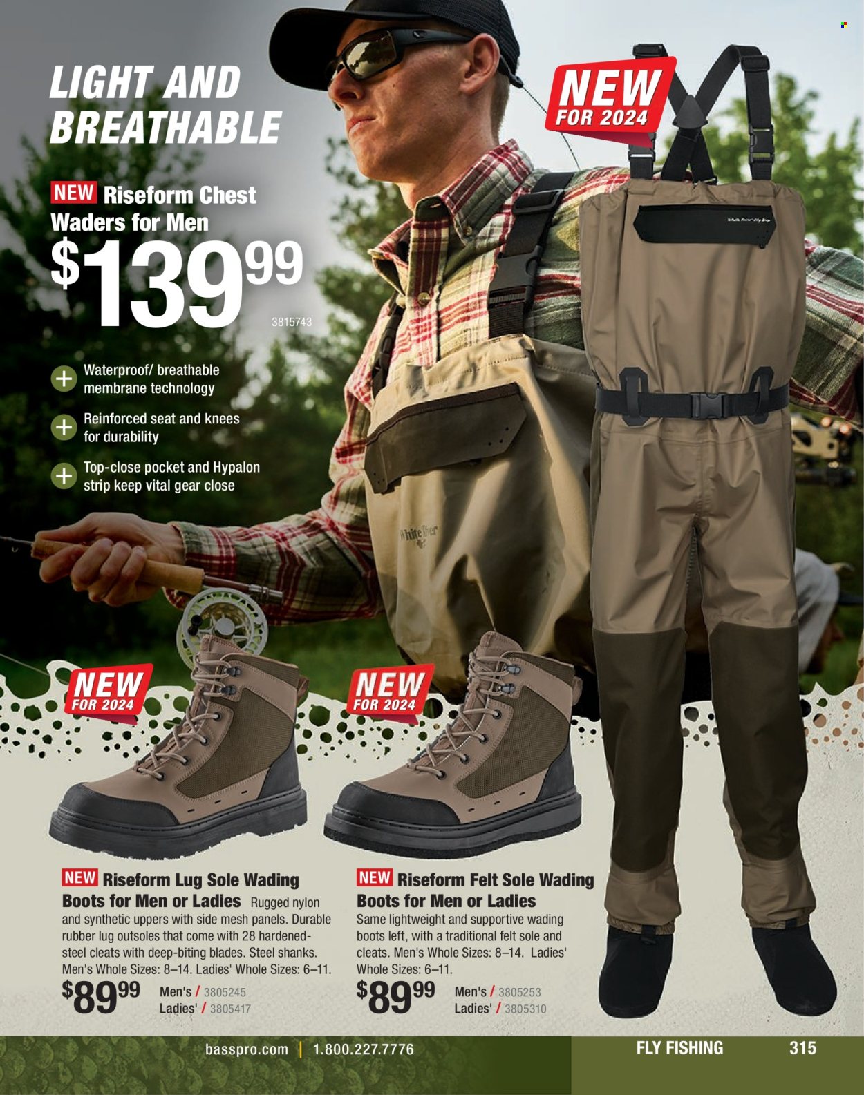 thumbnail - Cabela's Flyer - Sales products - boots, cleats, wading boots. Page 315.