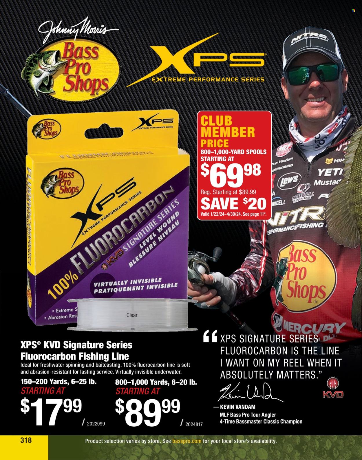thumbnail - Cabela's Flyer - Sales products - Bass Pro, reel. Page 318.