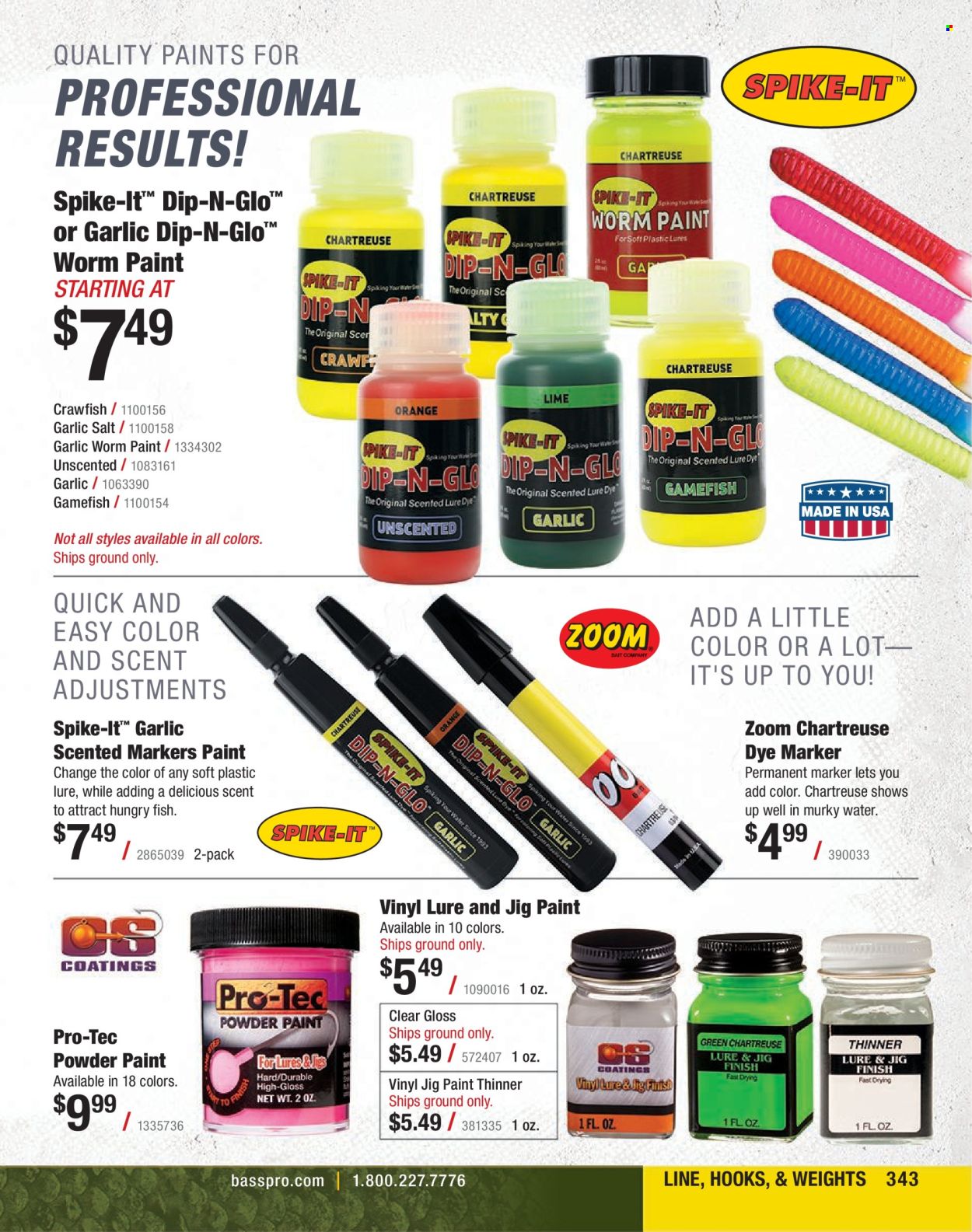 thumbnail - Cabela's Flyer - Sales products - fish, jig. Page 343.
