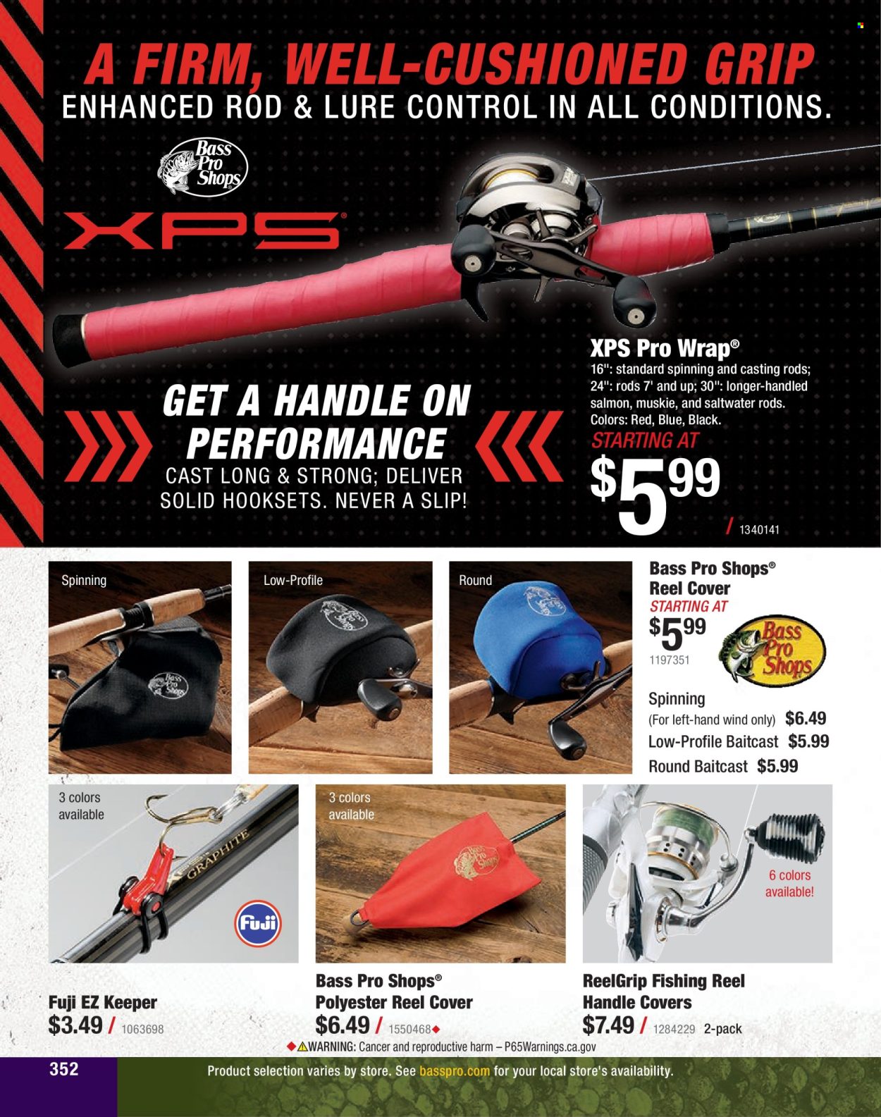 thumbnail - Cabela's Flyer - Sales products - Bass Pro, reel. Page 352.