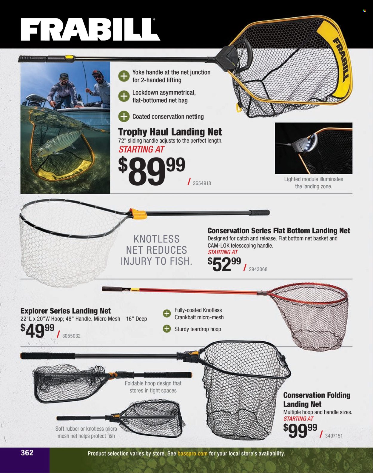 thumbnail - Cabela's Flyer - Sales products - fish, fishing accessories. Page 362.