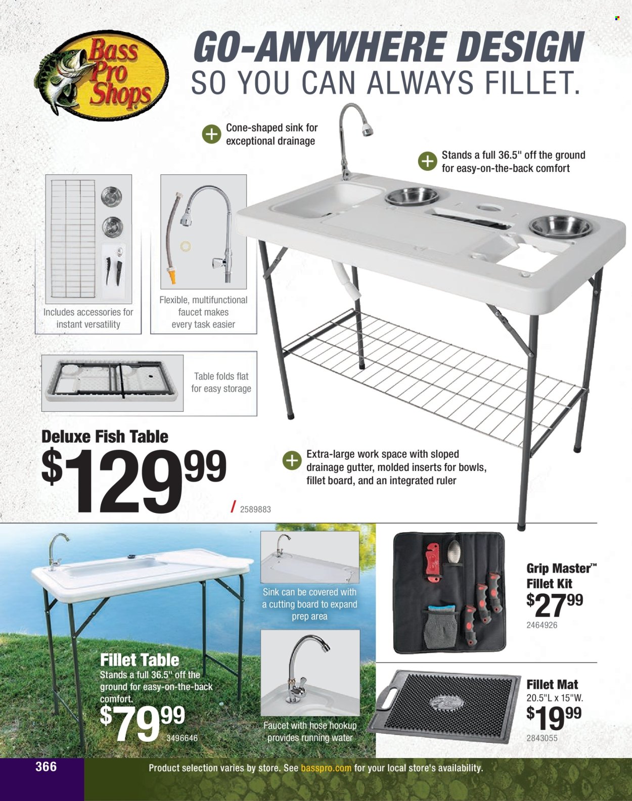 thumbnail - Cabela's Flyer - Sales products - fish, bowl, table. Page 366.