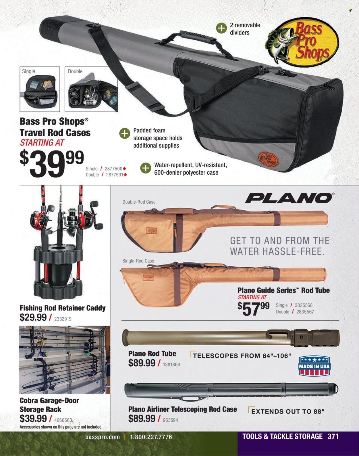 thumbnail - Cabela's Flyer - Sales products - Bass Pro, fishing rod. Page 371.
