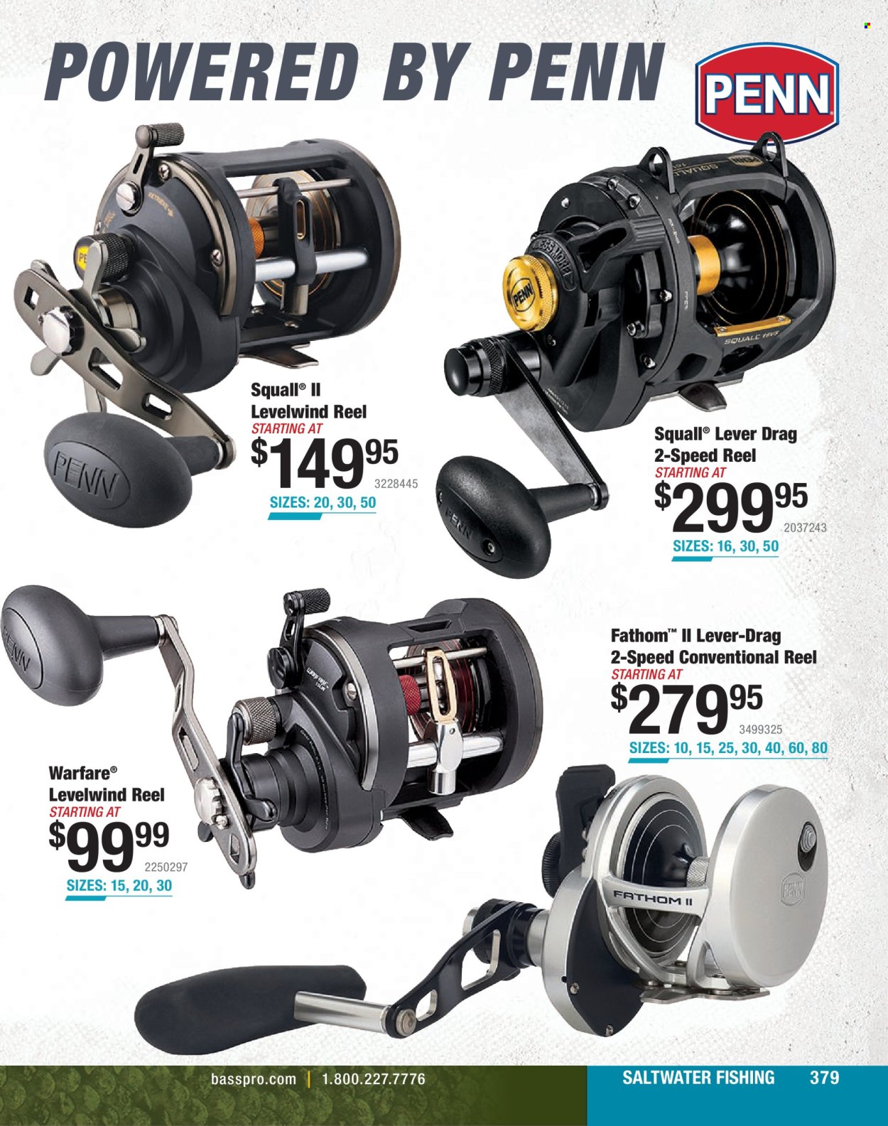 thumbnail - Cabela's Flyer - Sales products - reel, fishing rod, Penn. Page 379.