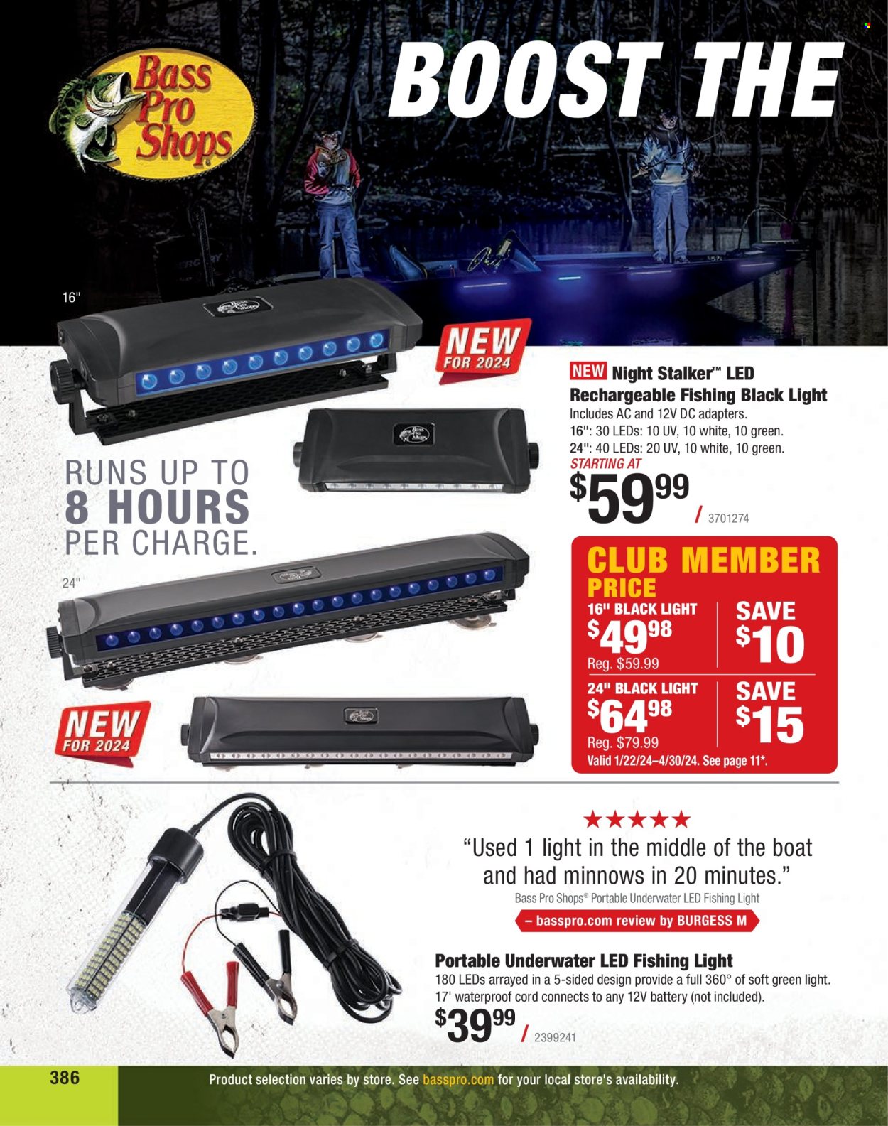 thumbnail - Cabela's Flyer - Sales products - Bass Pro. Page 386.
