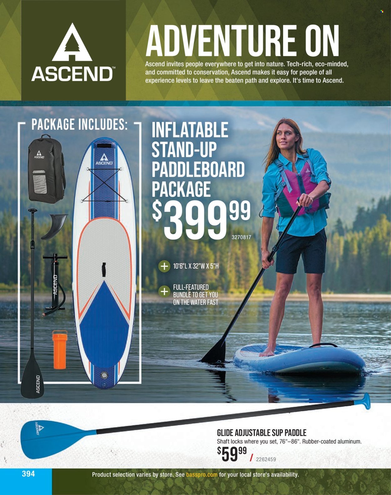thumbnail - Cabela's Flyer - Sales products - paddleboard. Page 394.