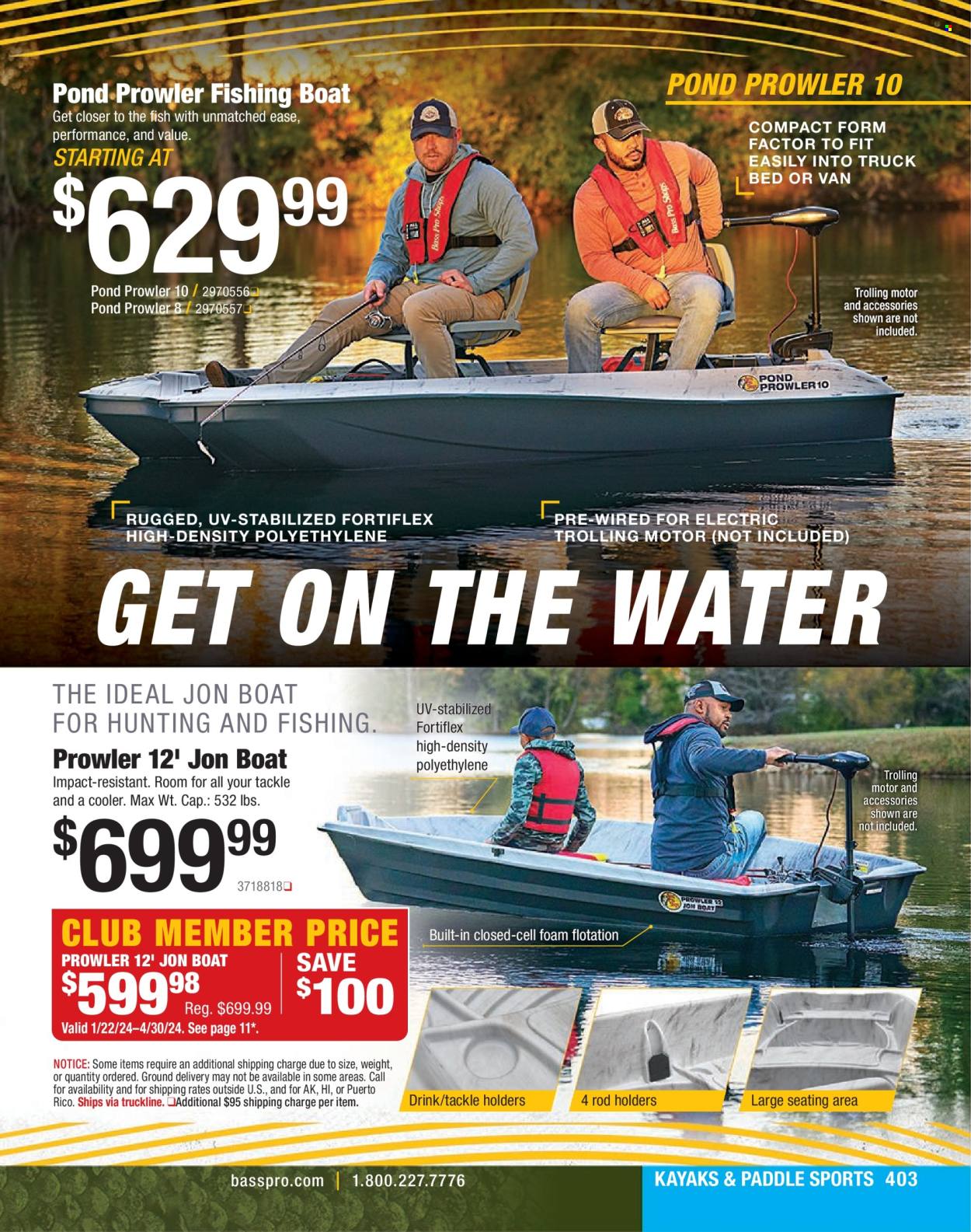 thumbnail - Cabela's Flyer - Sales products - fish, bed. Page 403.