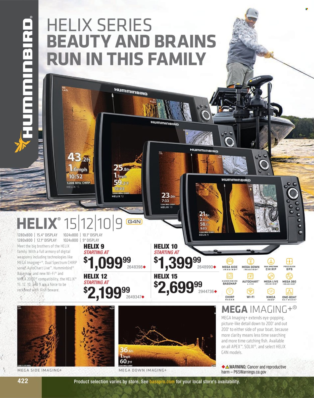 thumbnail - Cabela's Flyer - Sales products - fish, sonar. Page 422.