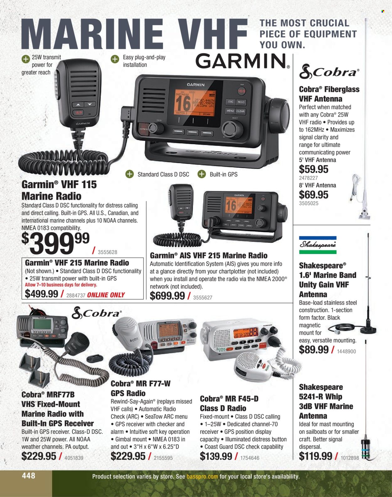 thumbnail - Cabela's Flyer - Sales products - Garmin, receiver. Page 448.