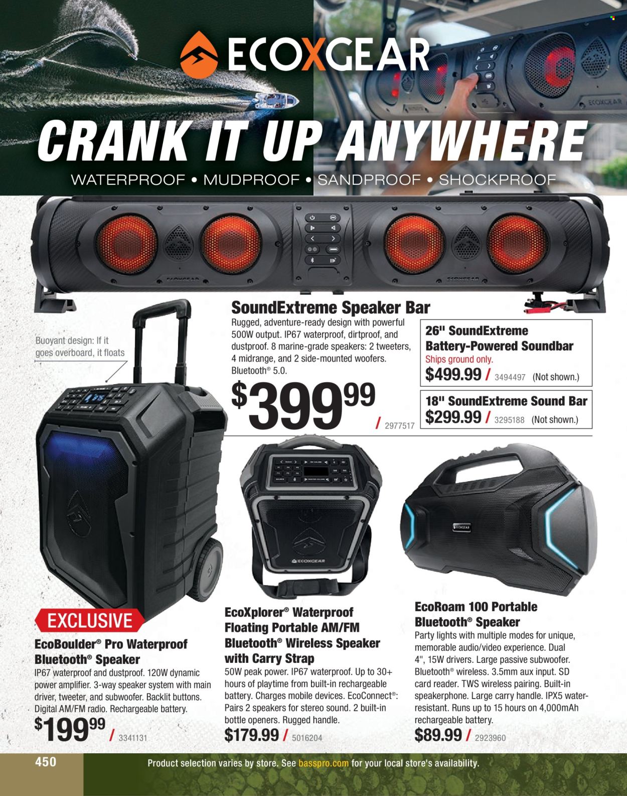 thumbnail - Cabela's Flyer - Sales products - rechargeable battery, memory card, strap. Page 450.