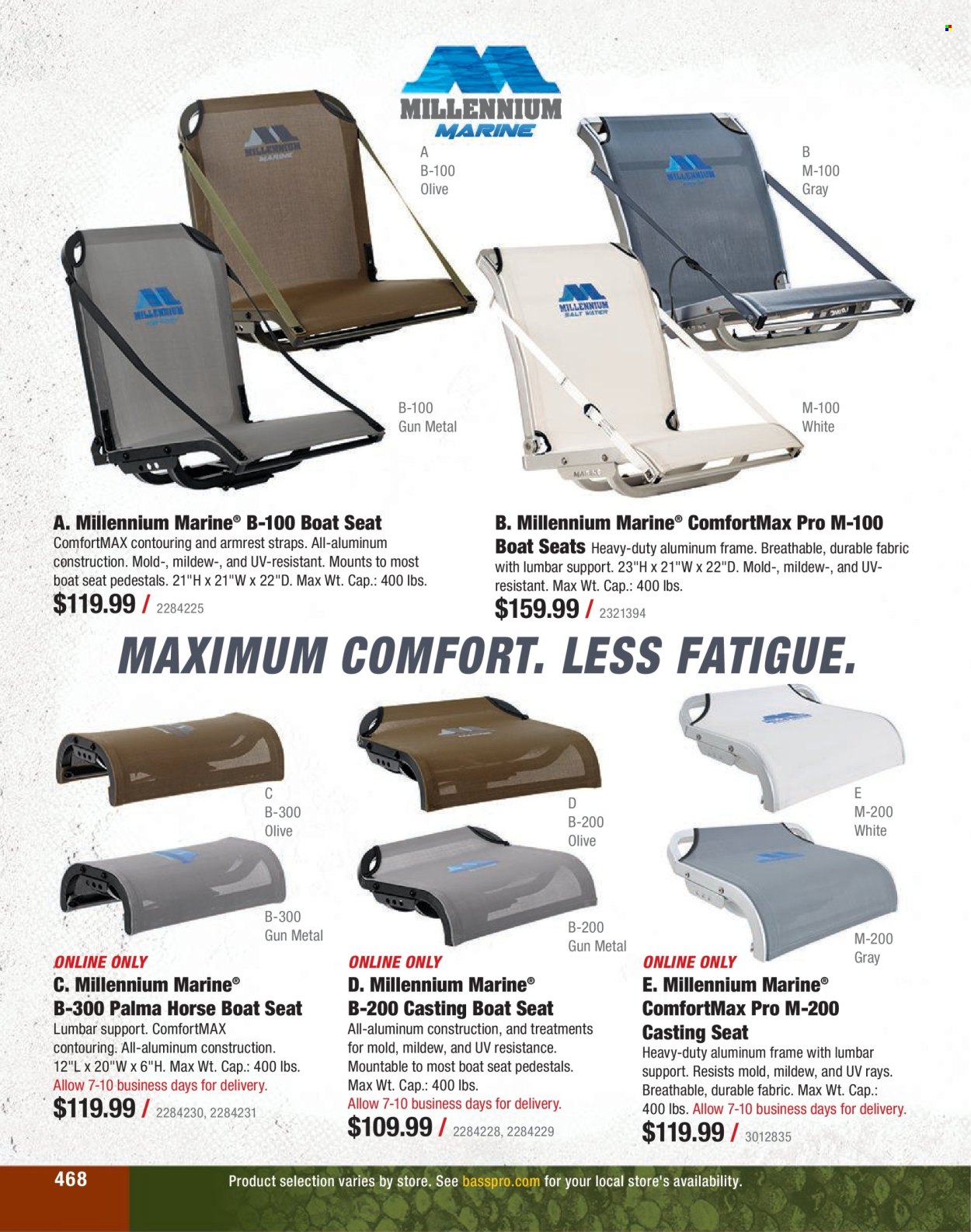 thumbnail - Cabela's Flyer - Sales products - boat seat. Page 468.