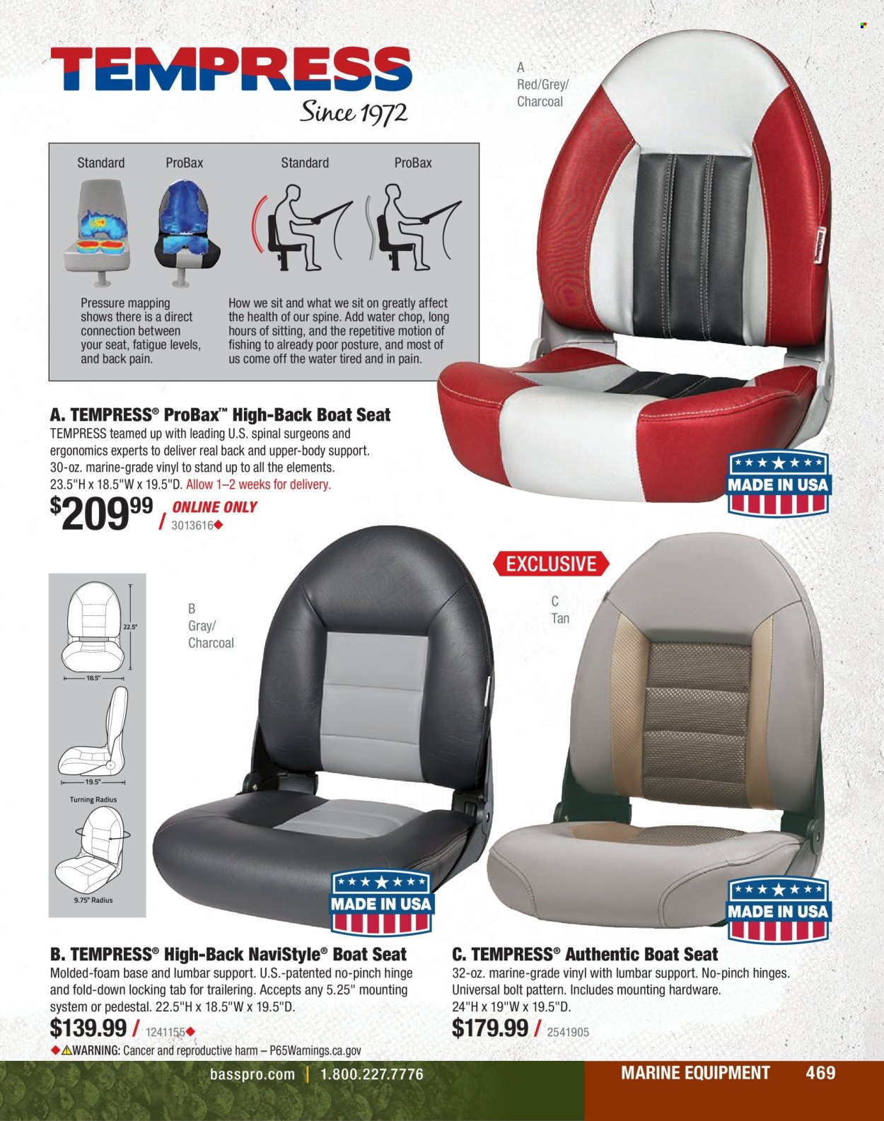 thumbnail - Cabela's Flyer - Sales products - boat seat. Page 469.