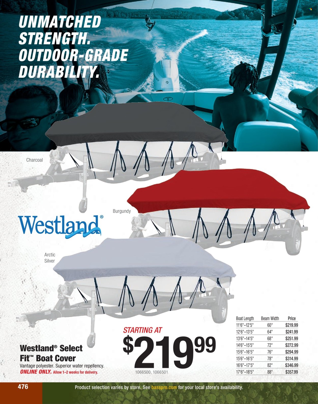 thumbnail - Cabela's Flyer - Sales products - boat cover. Page 476.
